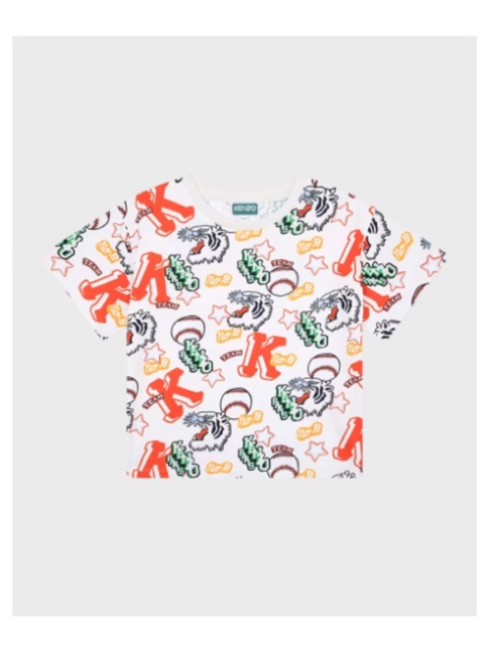 Boy’s Kenzo Baseball Graphic Logo Print T-Shirt top